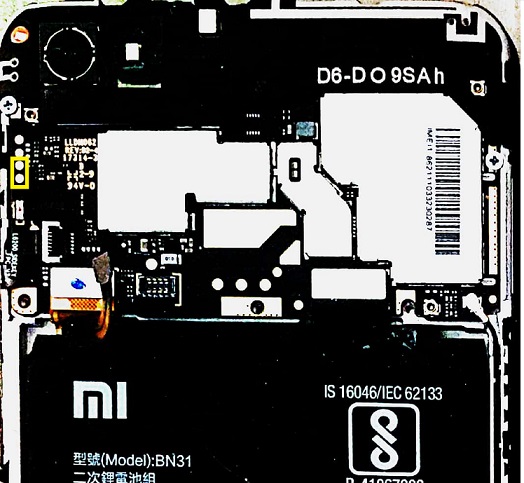 Test Points found in Xiaomi Note 5a